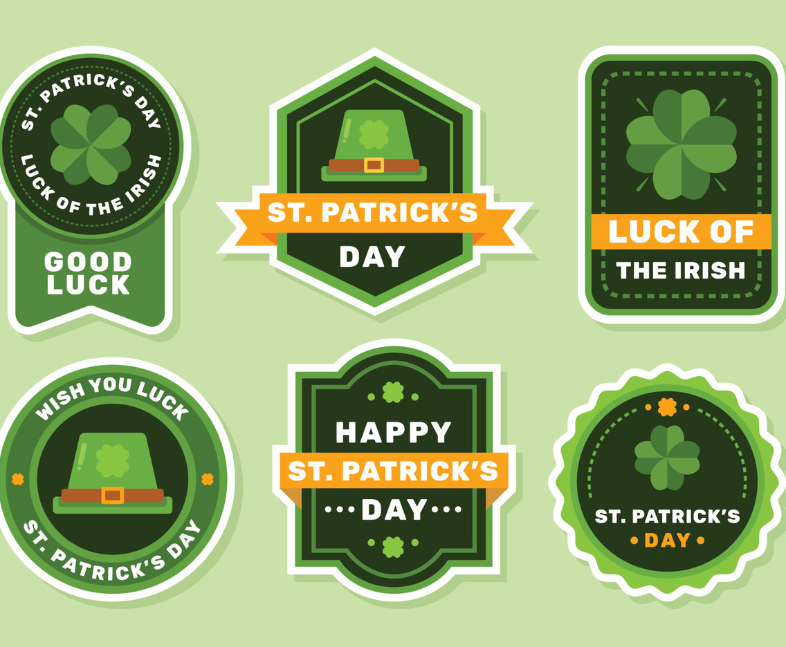 Set of ST. Patrick Day Badge