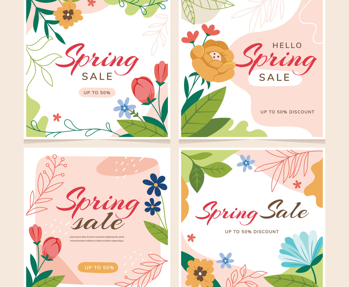 Spring Sale Instagram Post Template