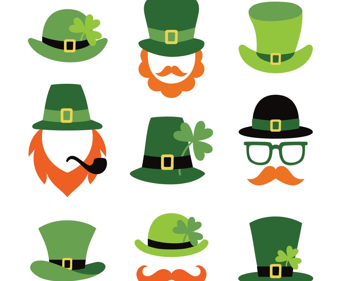 St.Patricks Hat Sticker Set