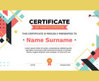 Abstract Colorful Certificate Template