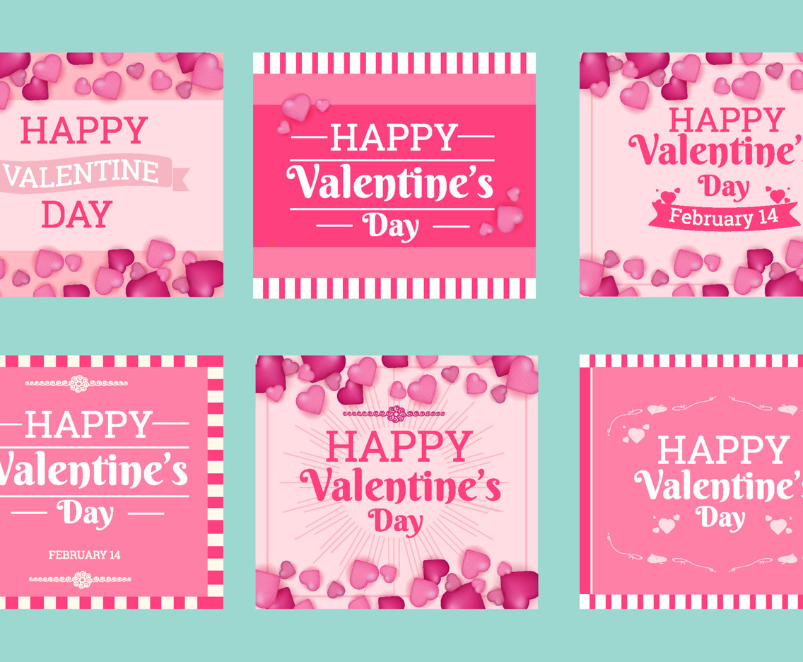 Set of Valentine's Day Cards