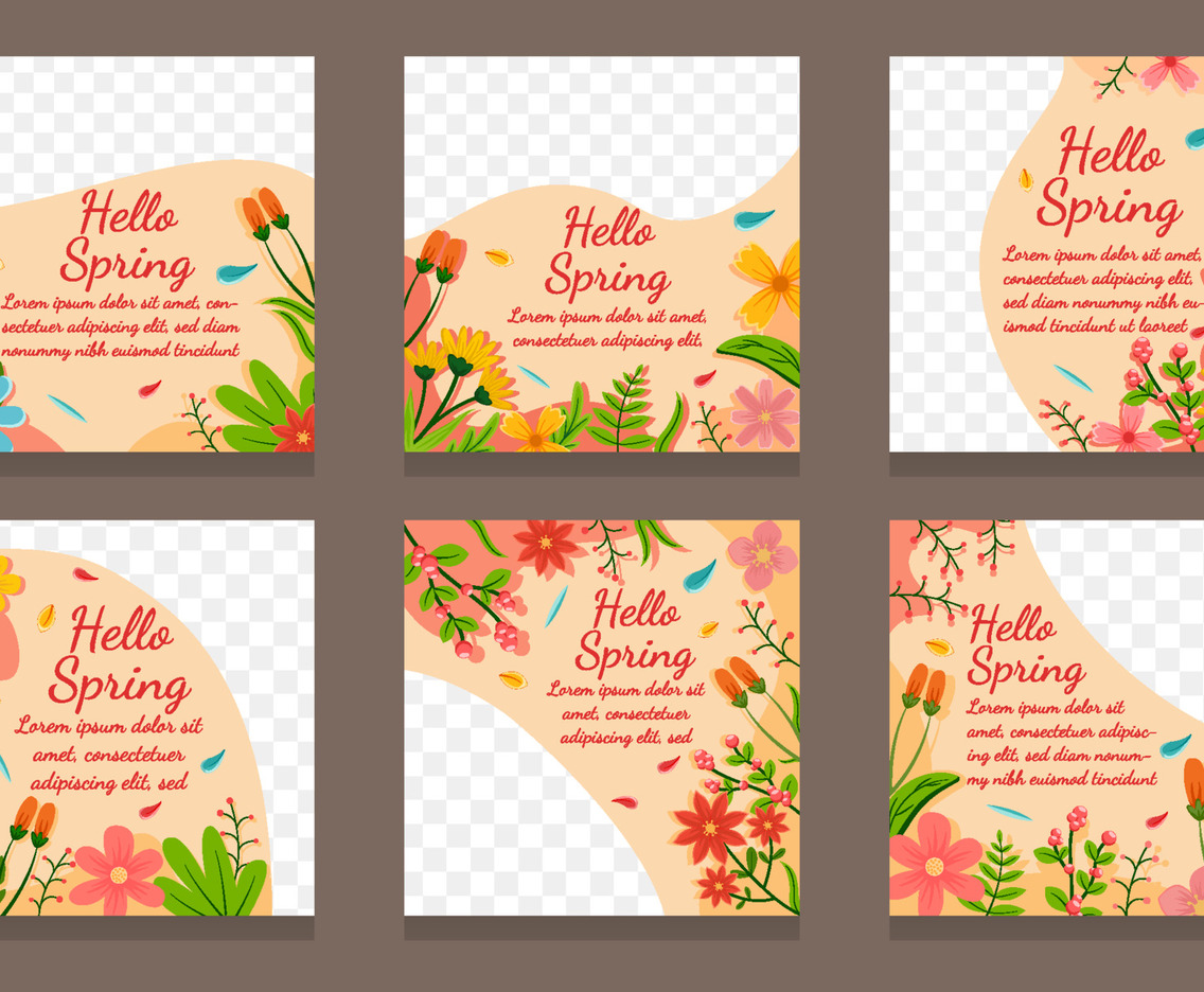 Spring Floral Social Media Template
