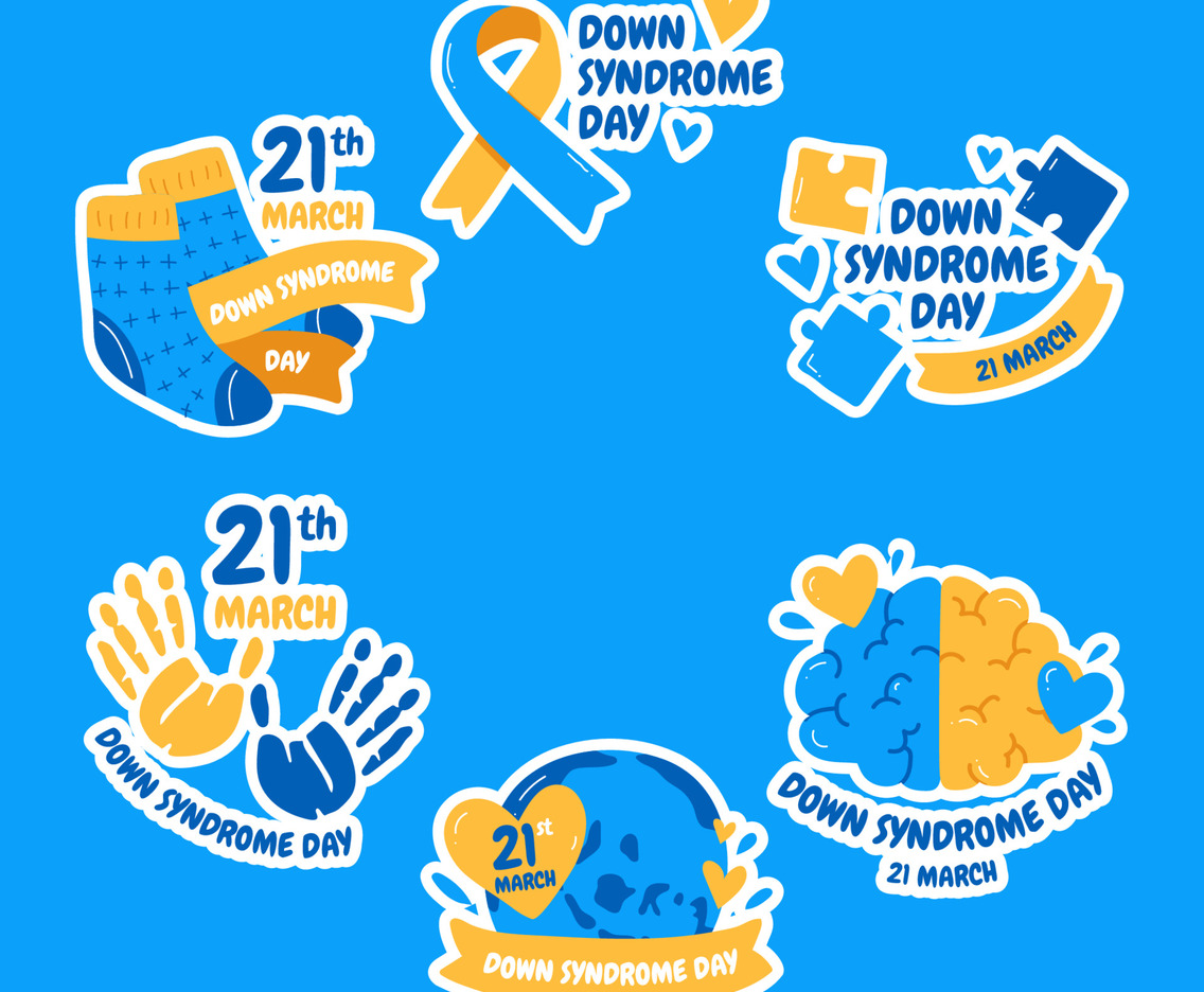 Set of Down Syndrome Stickers