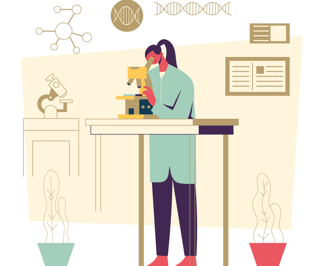 Scientist Woman in Laboratory Concept