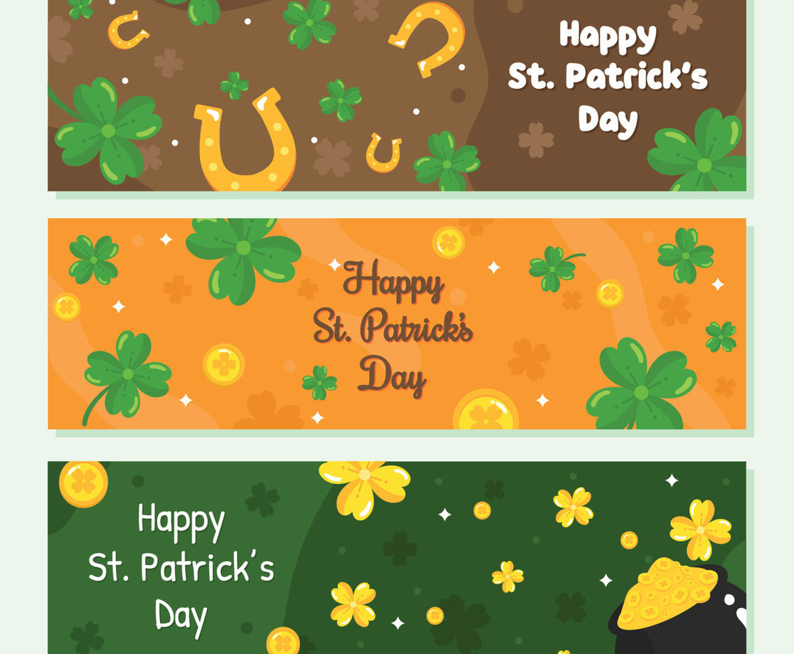 St. Patrick's Day Shamrock Clover Banner