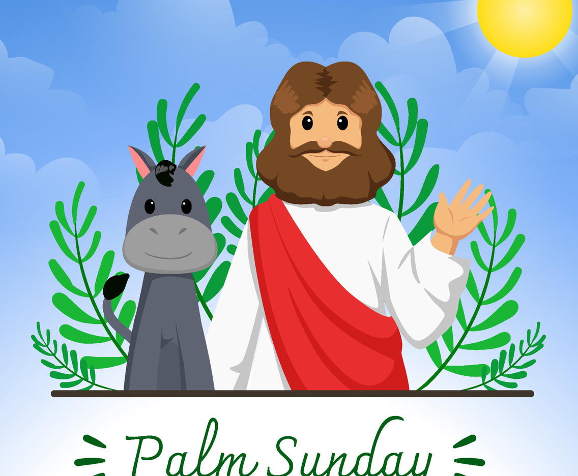 Palm Sunday Concept Flat Design