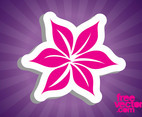 Pink Flower Sticker
