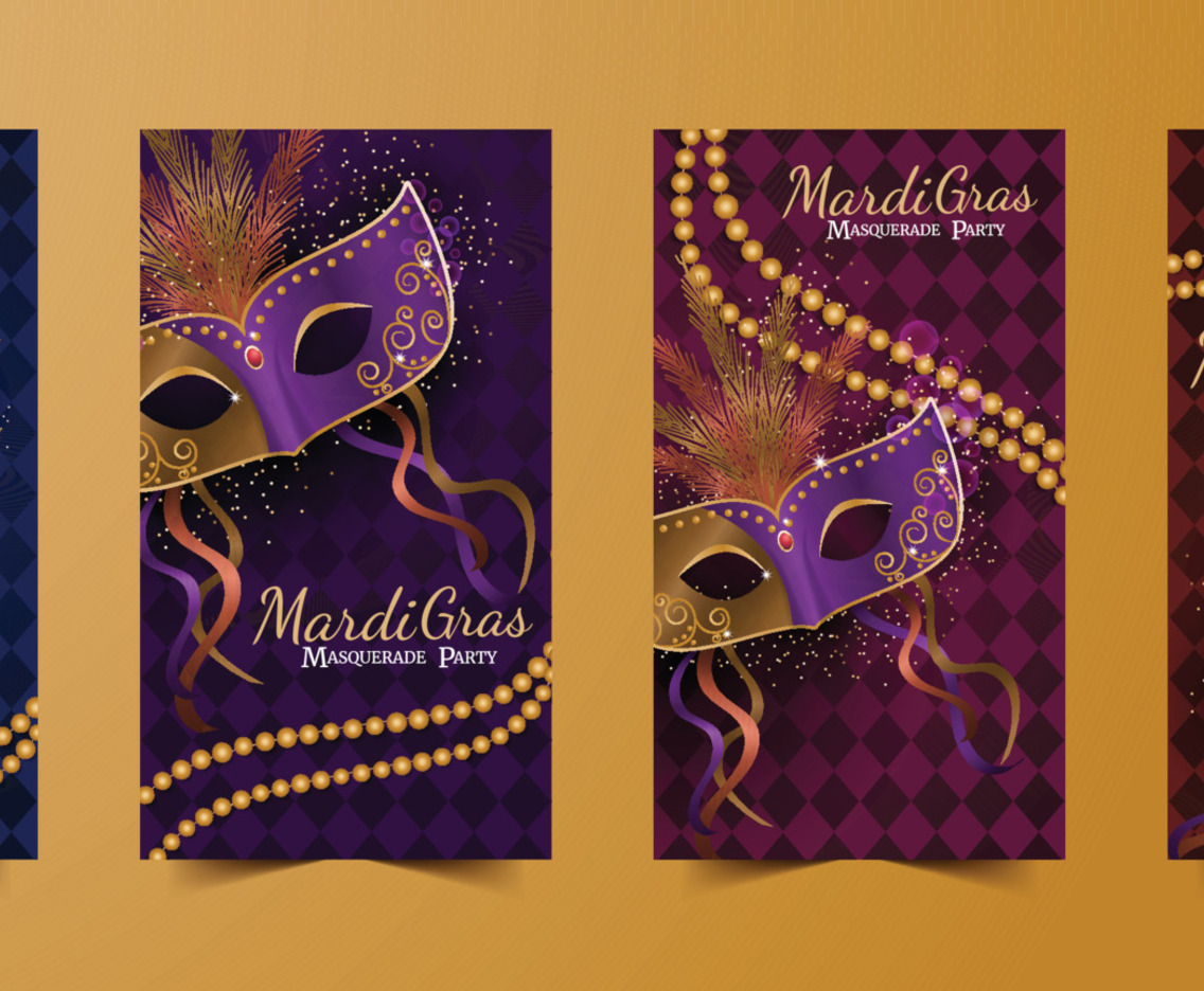 Realistic Elegant Mardi Gras Social Media Post