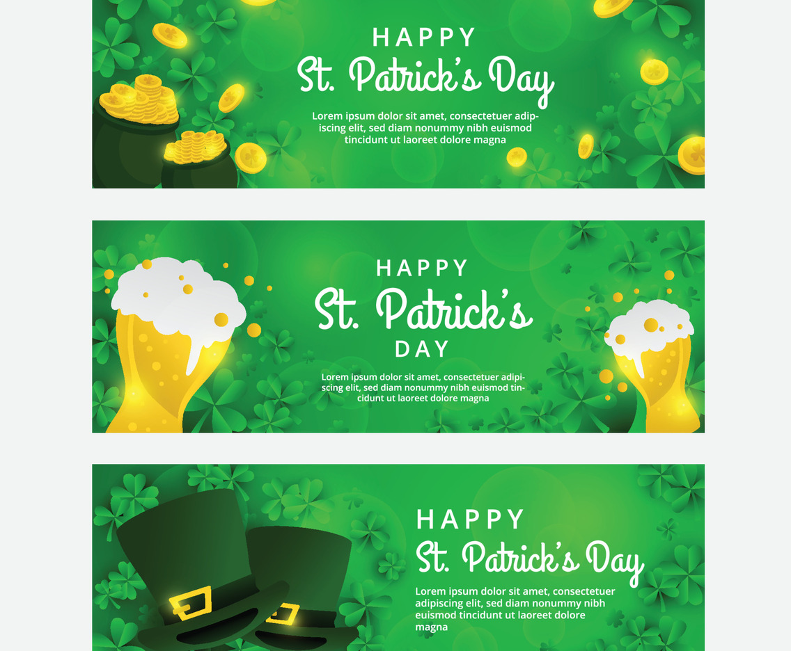 Saint Patrick's Day Banner Set
