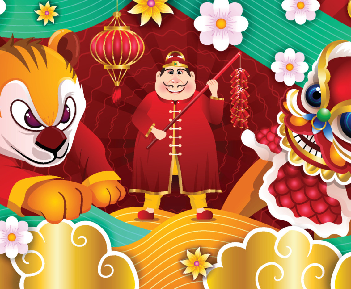 Happy Chinese New Year Festivity Greetings Concept