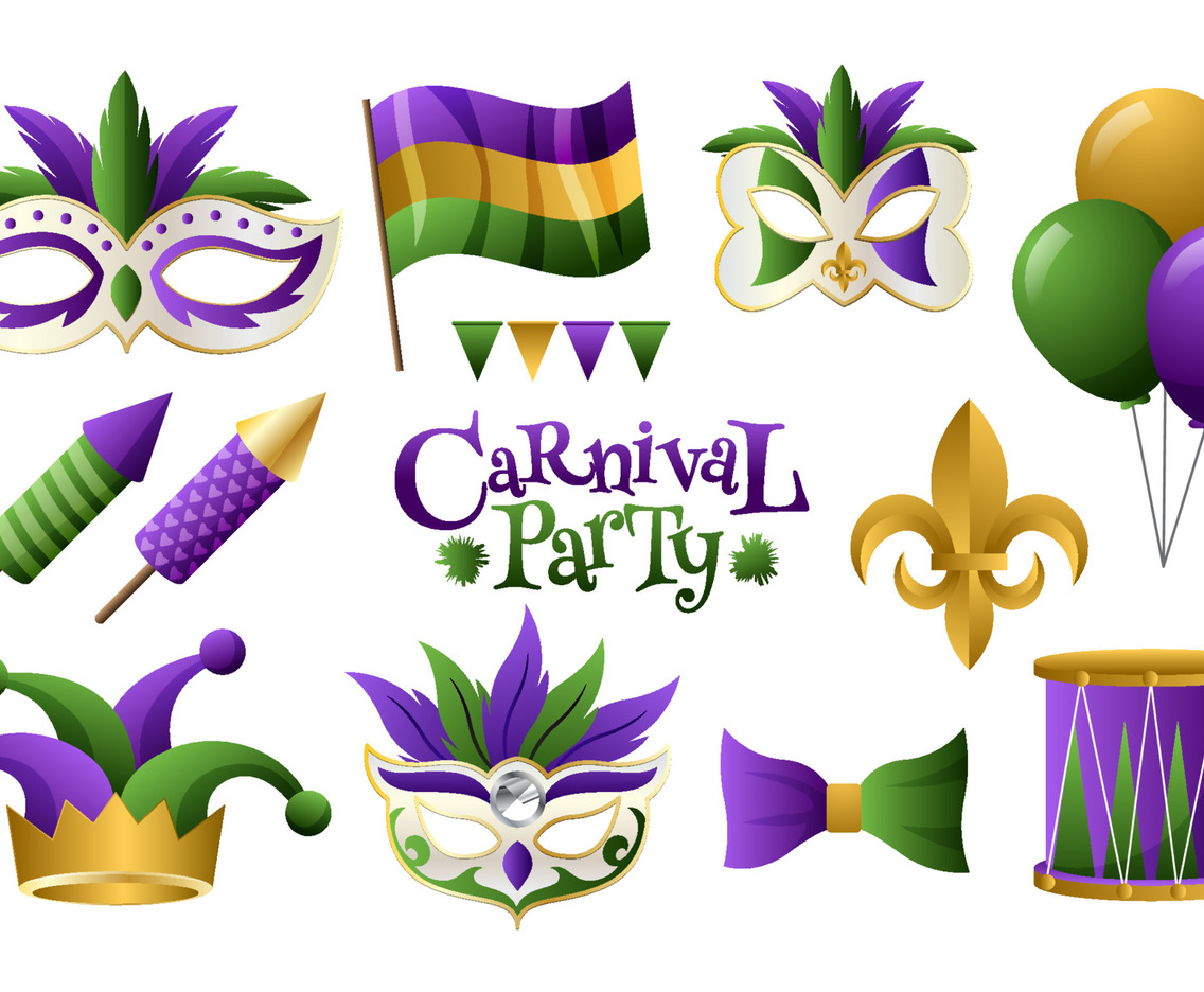 Mardi Grass Carnival Party Icon