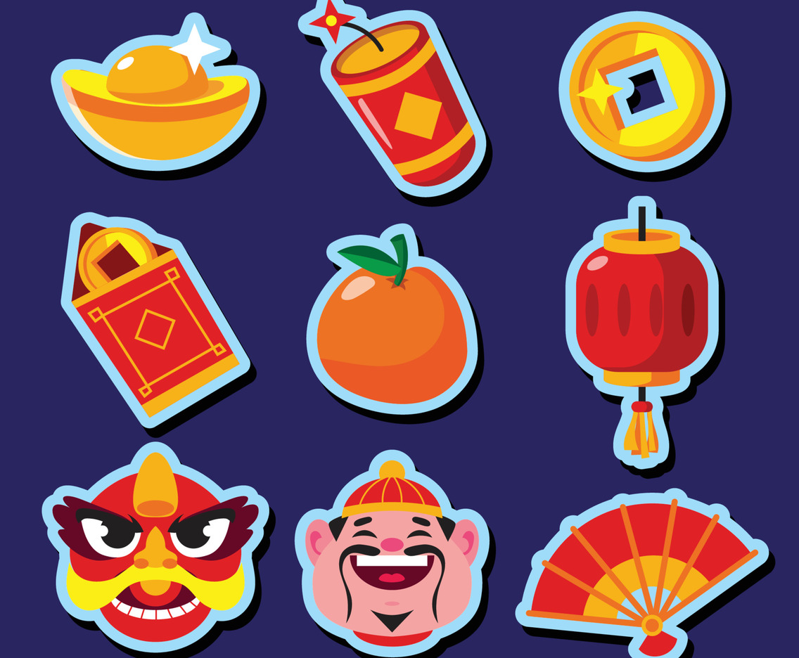 Cute Stickers Gong Xi Fa Cai