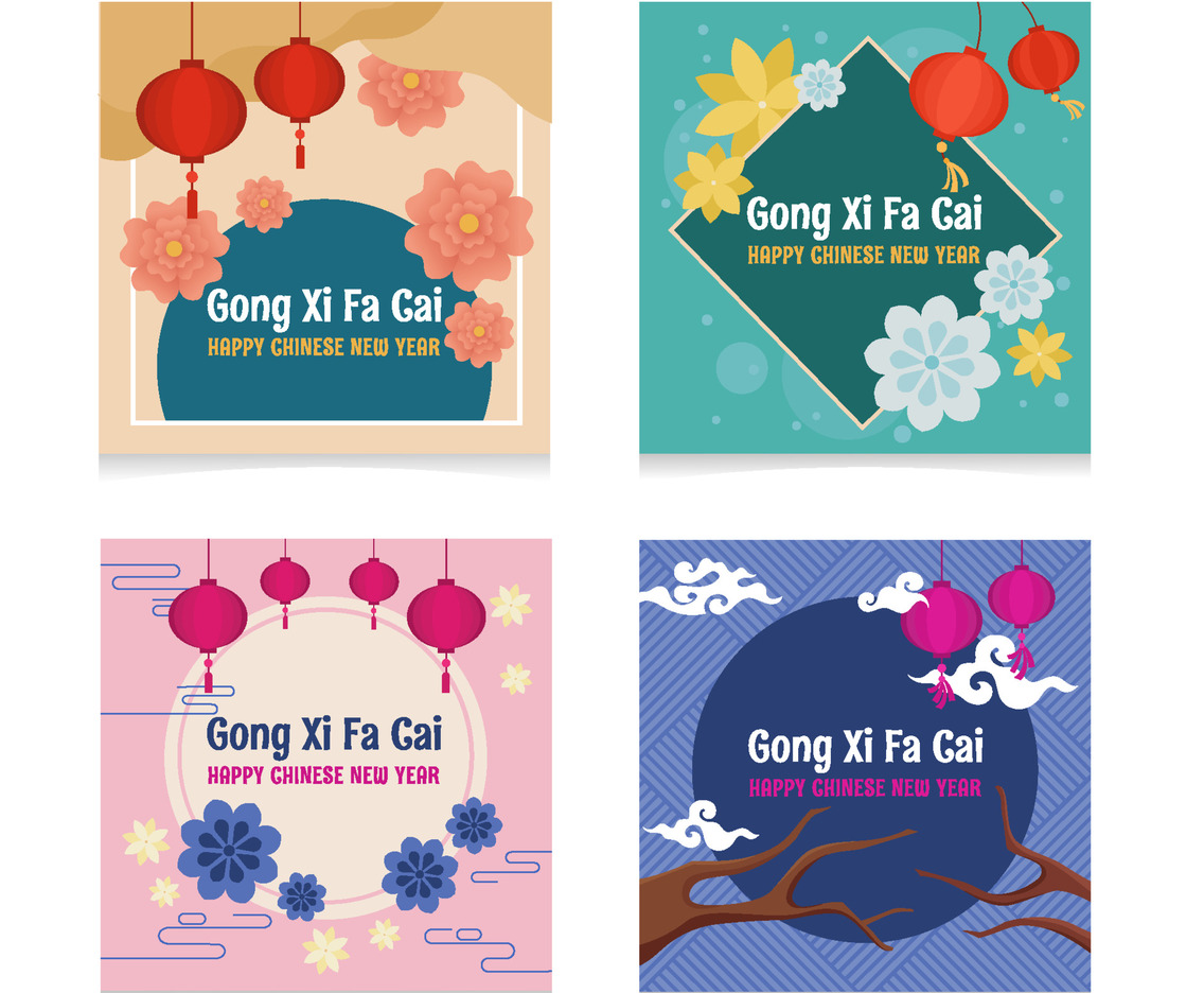 Gong Xi Fa Cai Social Media Design