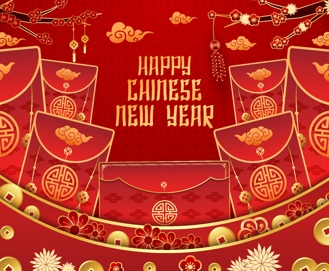 Chinese New Year Red Pocket Background