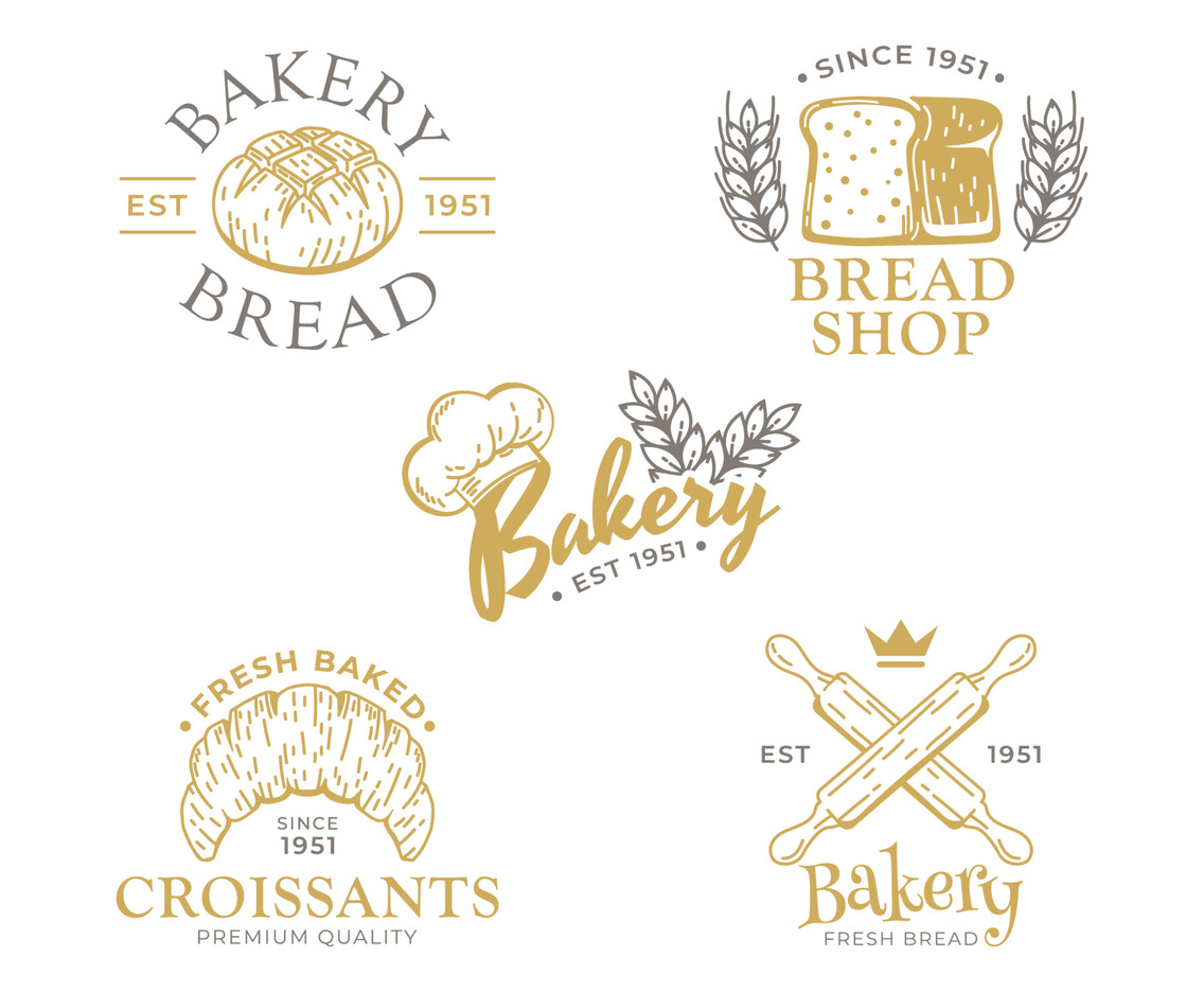 Set of Bakery Logo Element