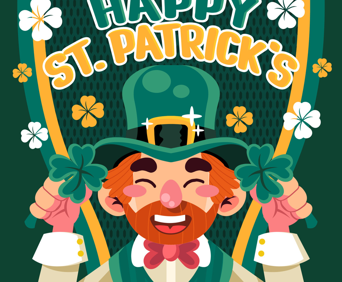 St. Patrick's Day Celebration with a Man Wearing Iconic Hat