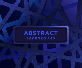 Blue Linear Abstract Paper Cut Concept