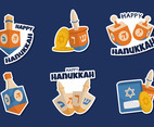 Happy Hanukkah Dreidel Sticker Set