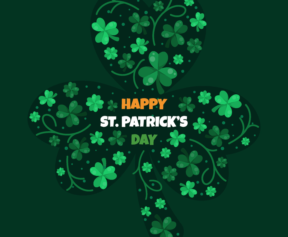 Simple Flat St. Patrick's Day Clover Shamrock