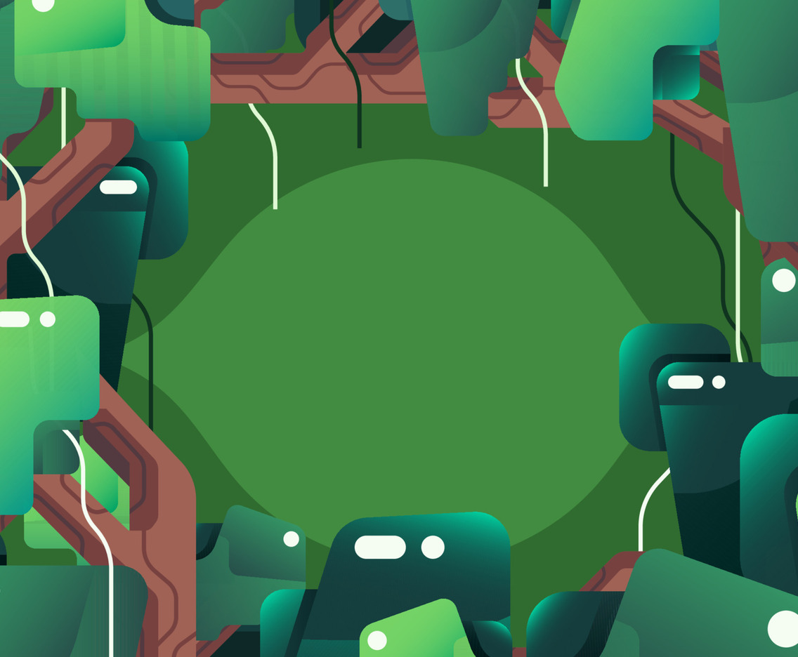 Green Trees Jungle Concept