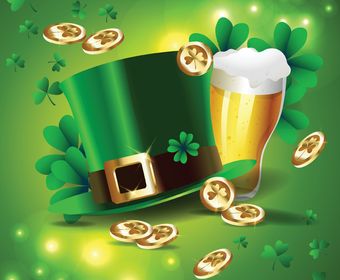 St Patrick's Day Hat and Beer