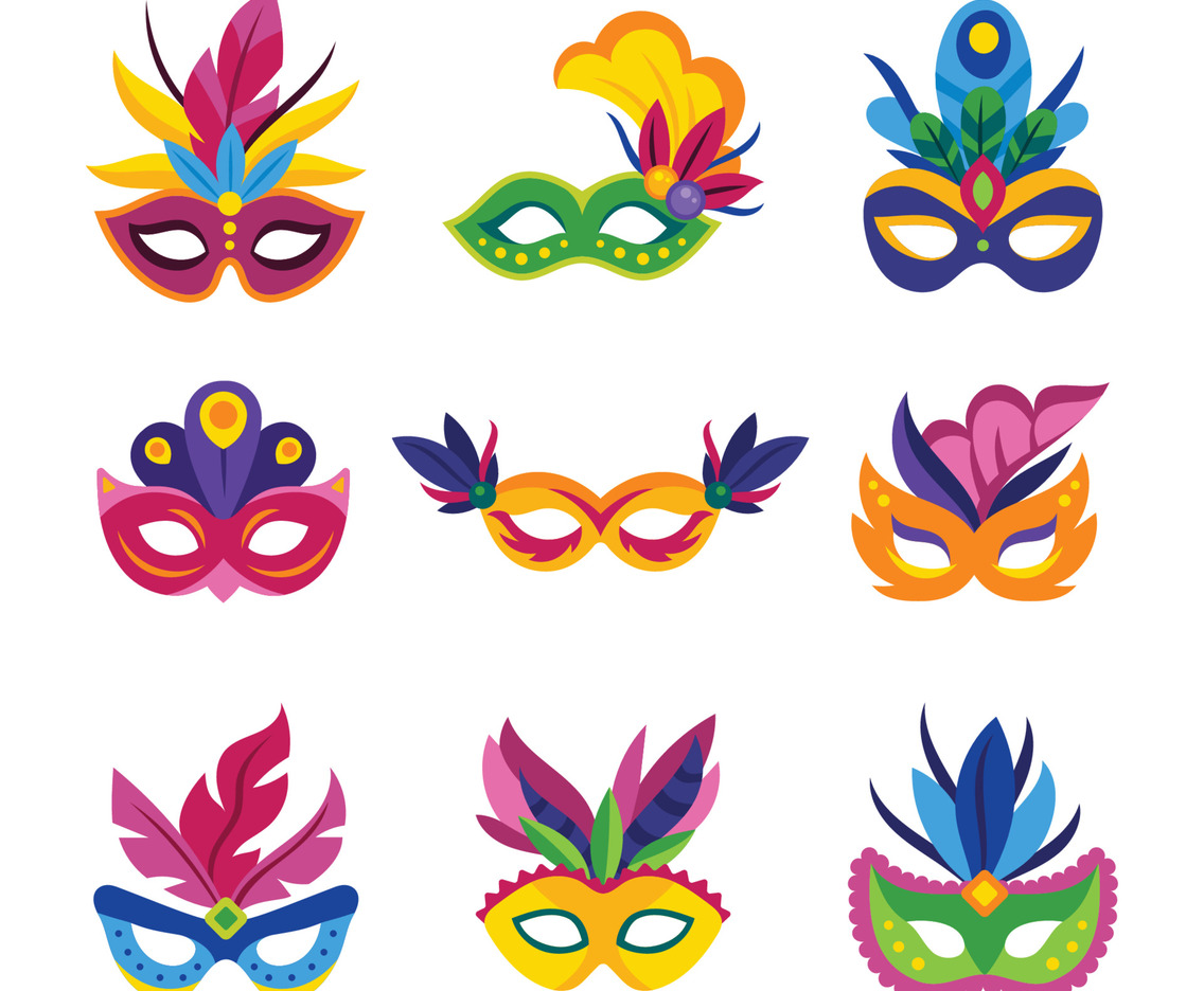 Mardi Gras Mask Set