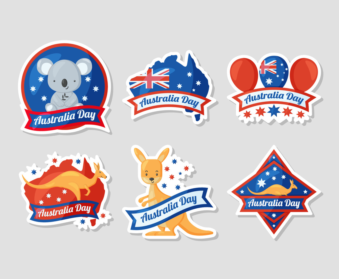 Australia Day Sticker Collection Set
