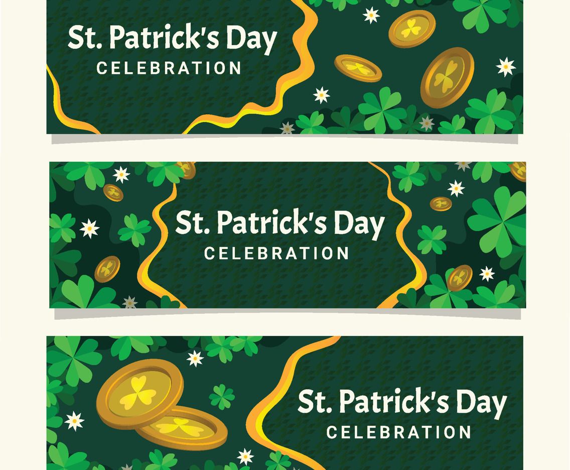 Saint Patrick Clover Banner