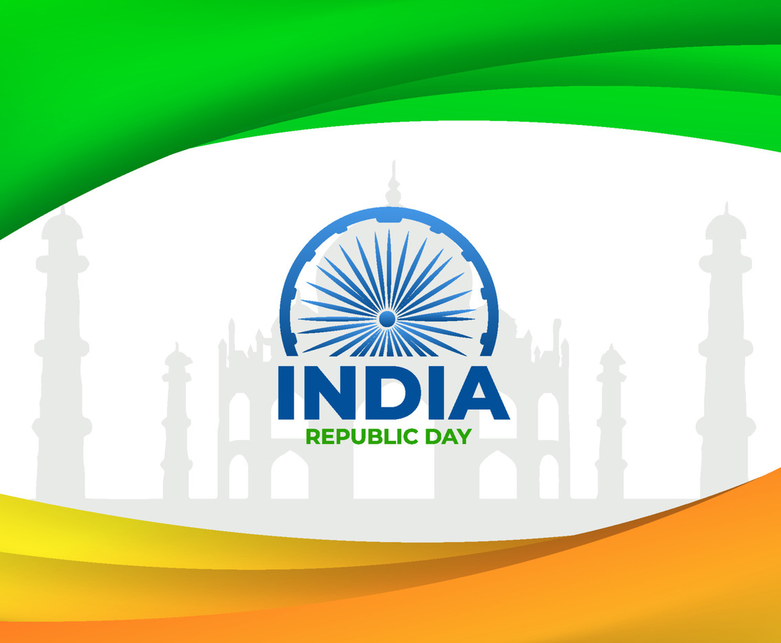 Happy Republic Day Background with Flag