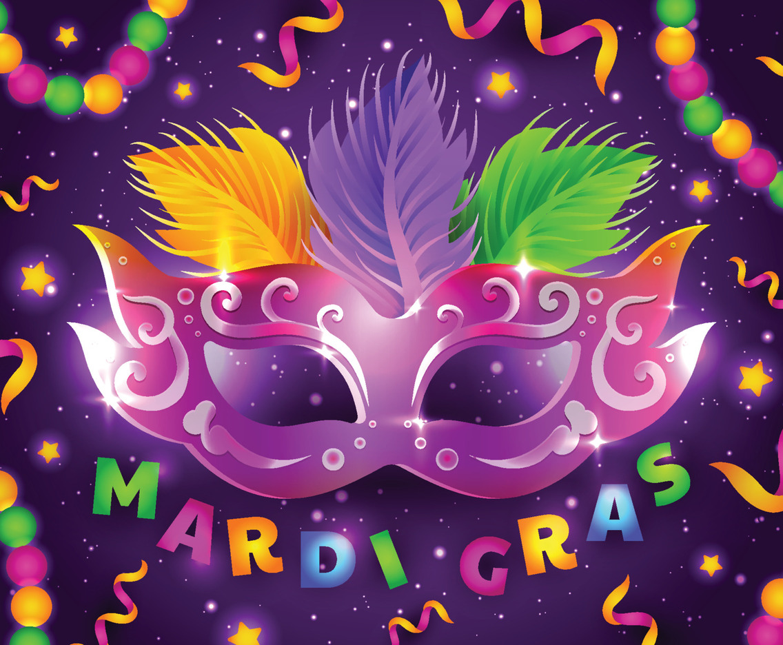 Colorful Mardi Gras Background