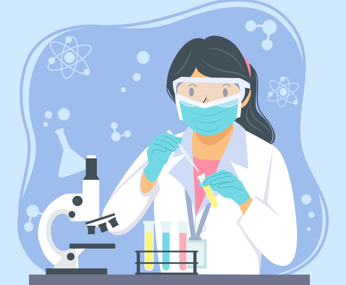 Female Scientist Working in Lab
