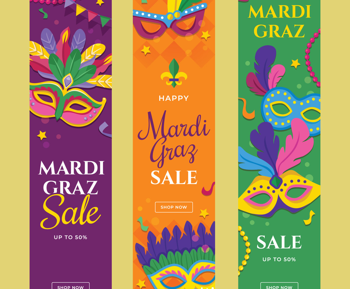 Mardi Graz Sale Banner