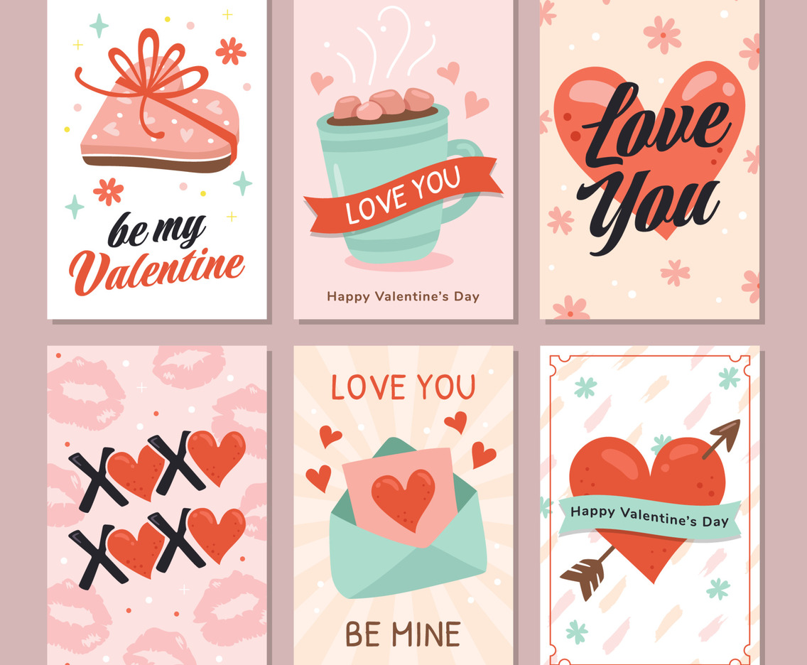 Sweet Valentine Printable Card Set