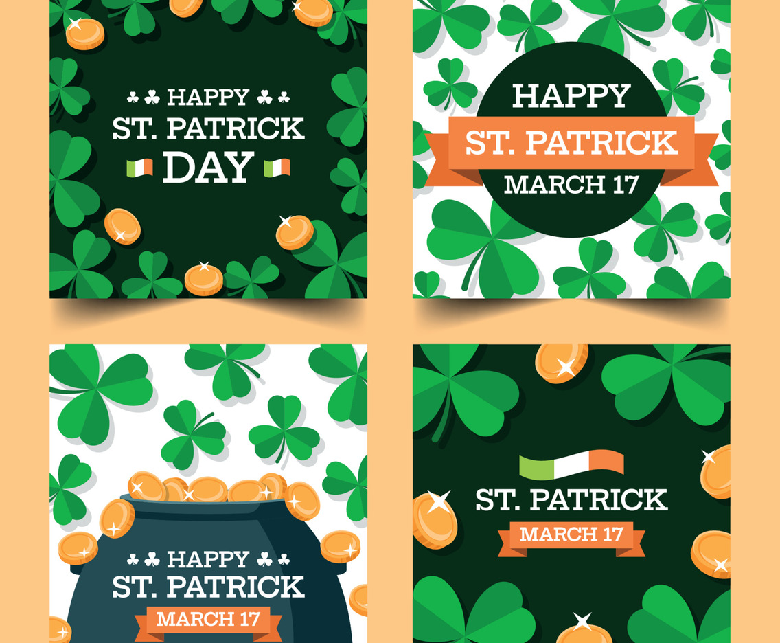 St. Patrick's Day Shamrock Social Media Post
