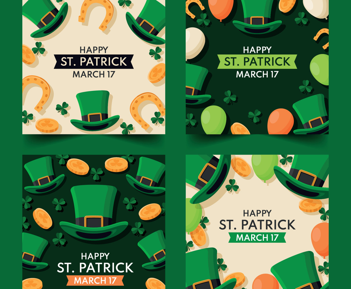 St. Patrick's Day Hat Cards Collection