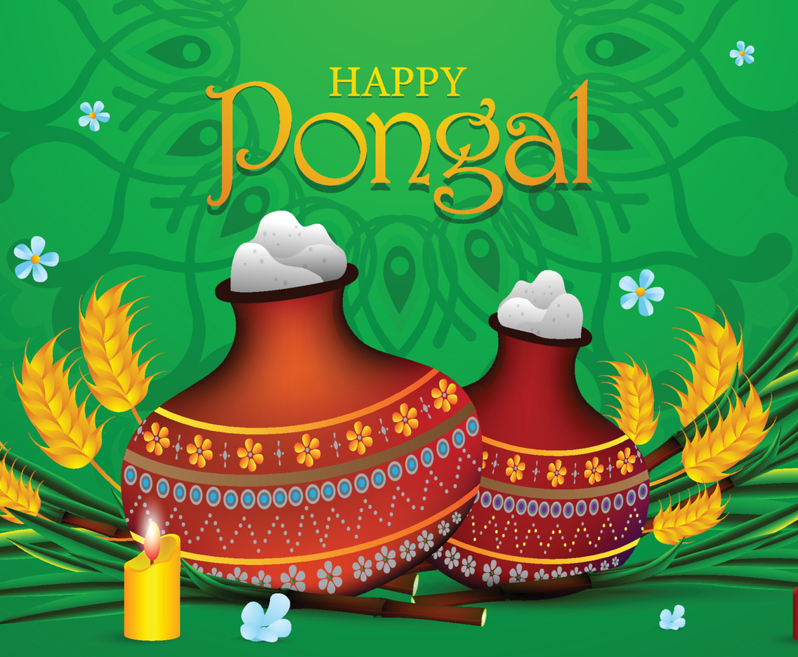 Celebrate Pongal Festival Concept