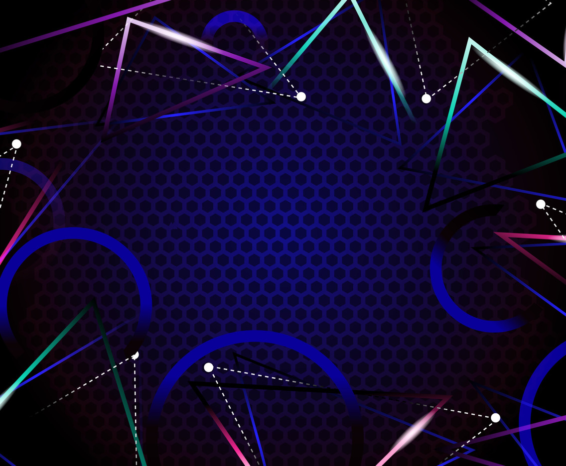 Dark Blue Colourful Geometric Concept