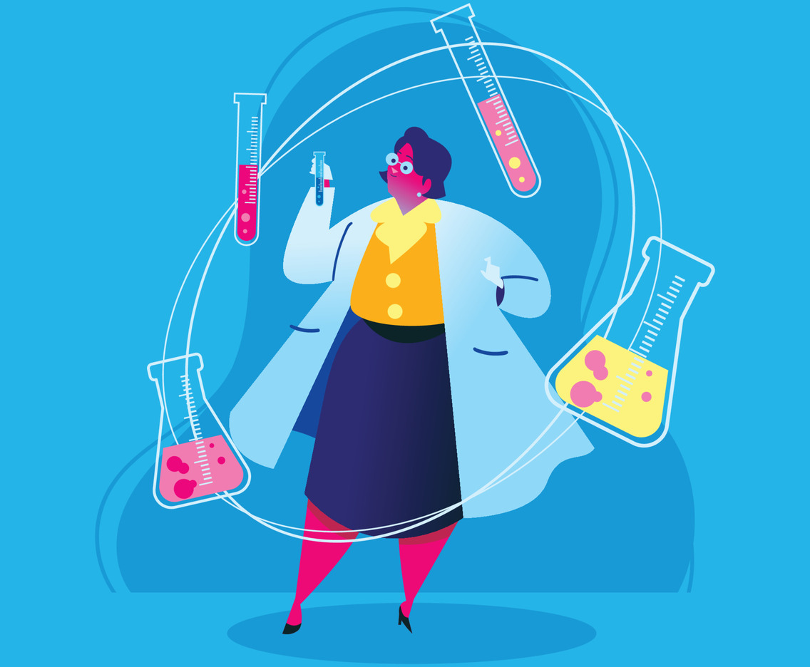 Female Scientist Doing Experiment