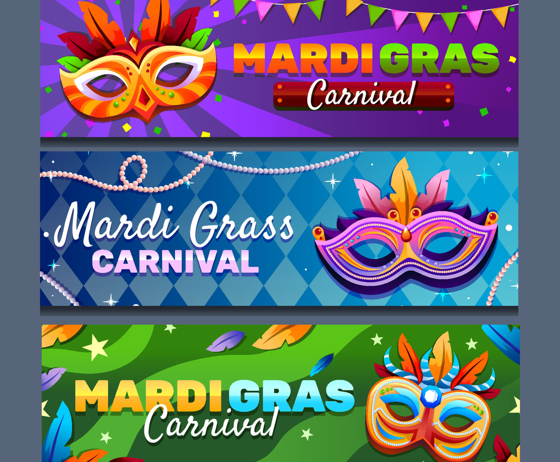 Mardi Grass Colorful Face Mask festival