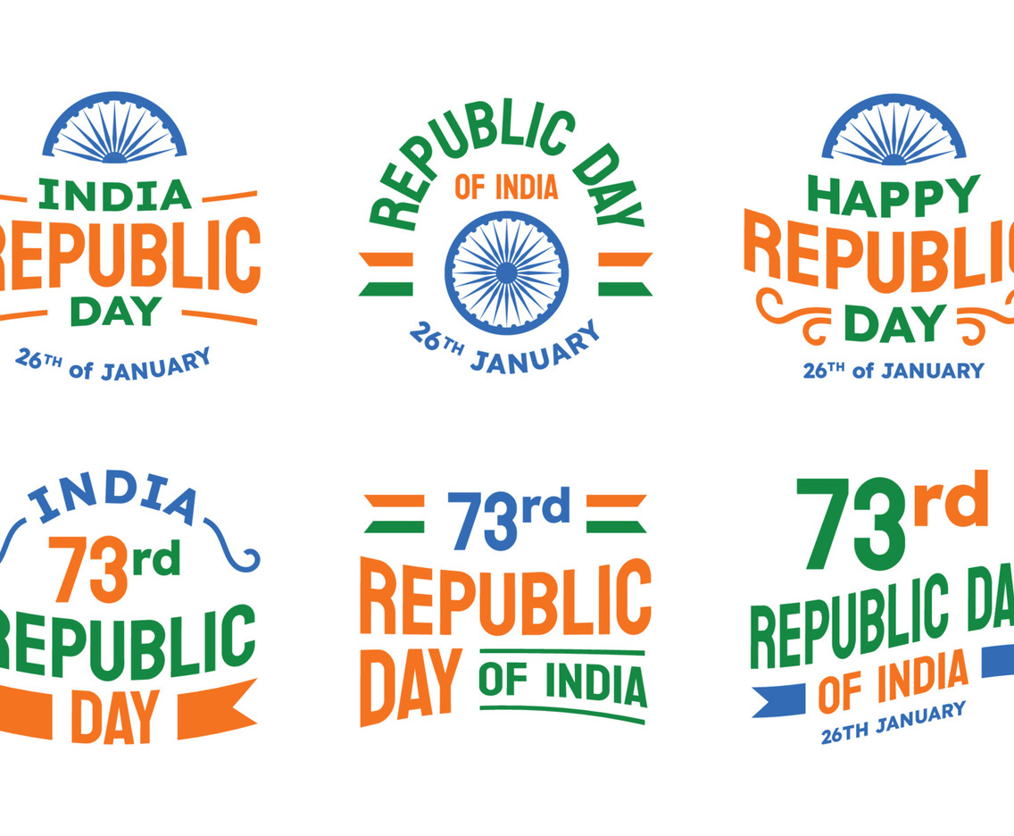 India Republic Day Label Collection