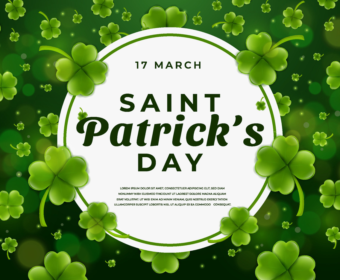 Realistic Clover of Saint Patrick's Day