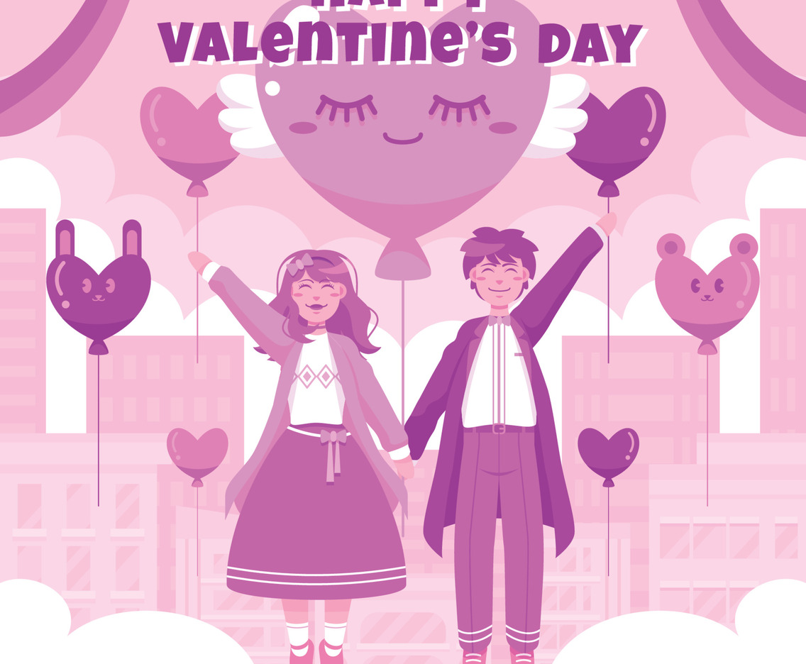 Happy Valentine's Day Couple Concept
