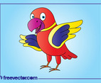 Happy Cartoon Parrot