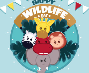 Happy Wildlife Day Illustration Concept