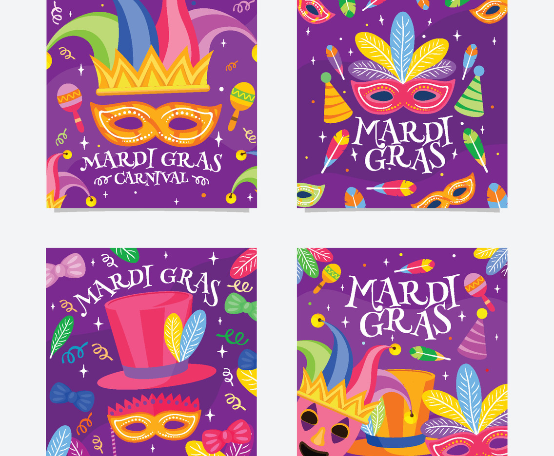 Mardi Gras Mask Festival Social Media Post