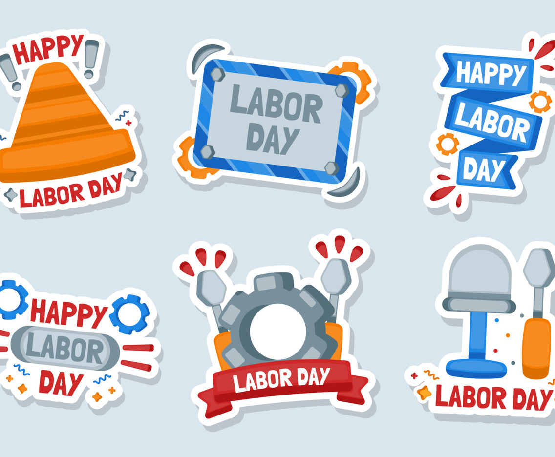 Happy Labor Day Sticker Collections