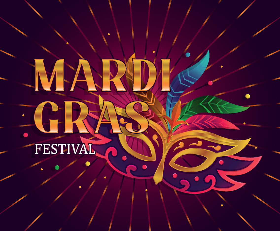 Background of Mardi Gras Mask