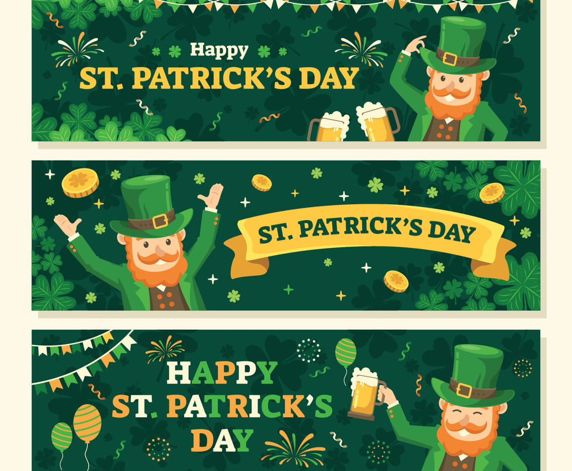 St. Patrick's Day Hat Banner Set