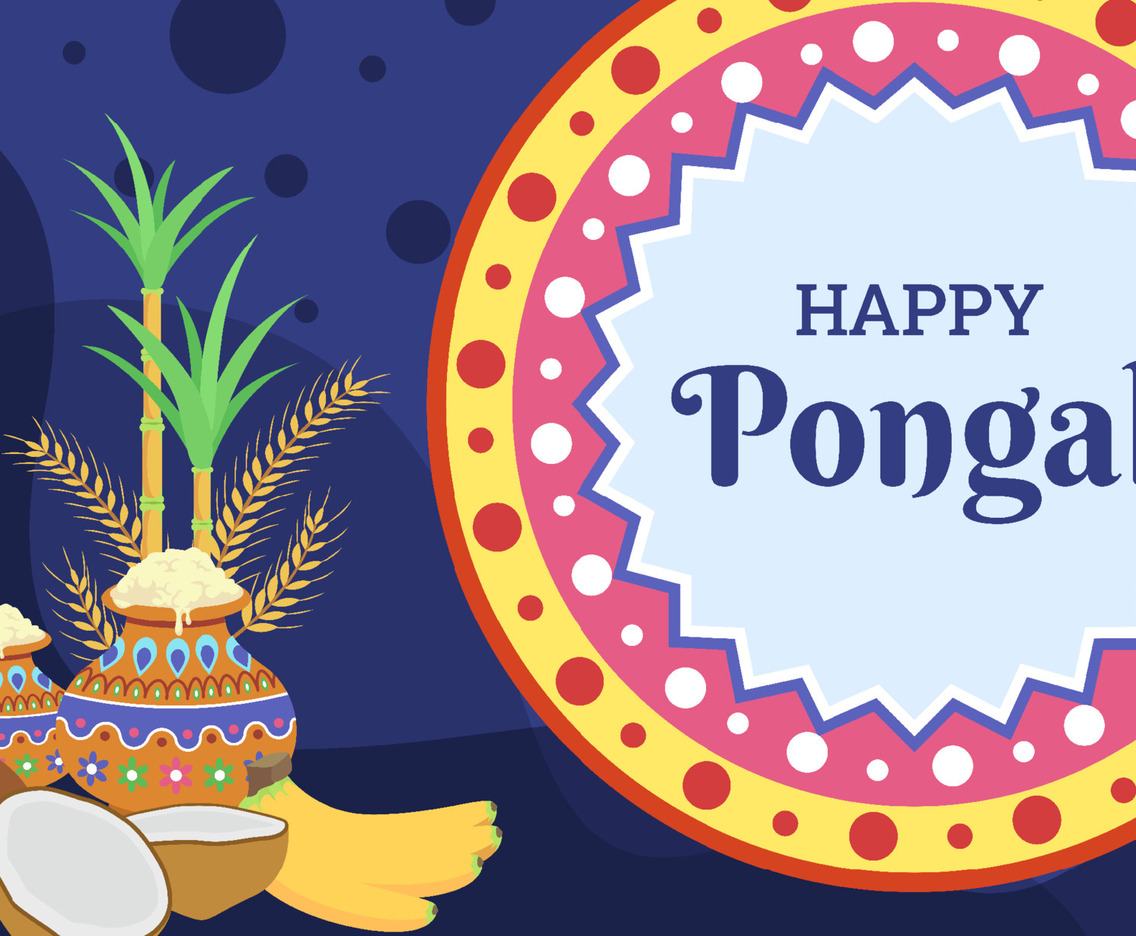 Happy Pongal Festival Celebration Background