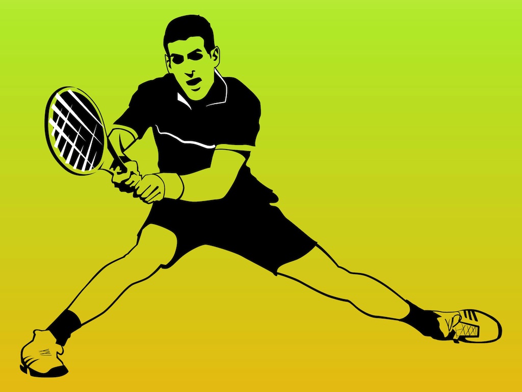 Tennis Player Vector